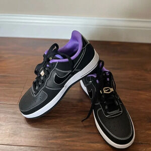 Nike Air Force 1 Low 07 LV8- Black and Purple-NWOT women’s size 7
